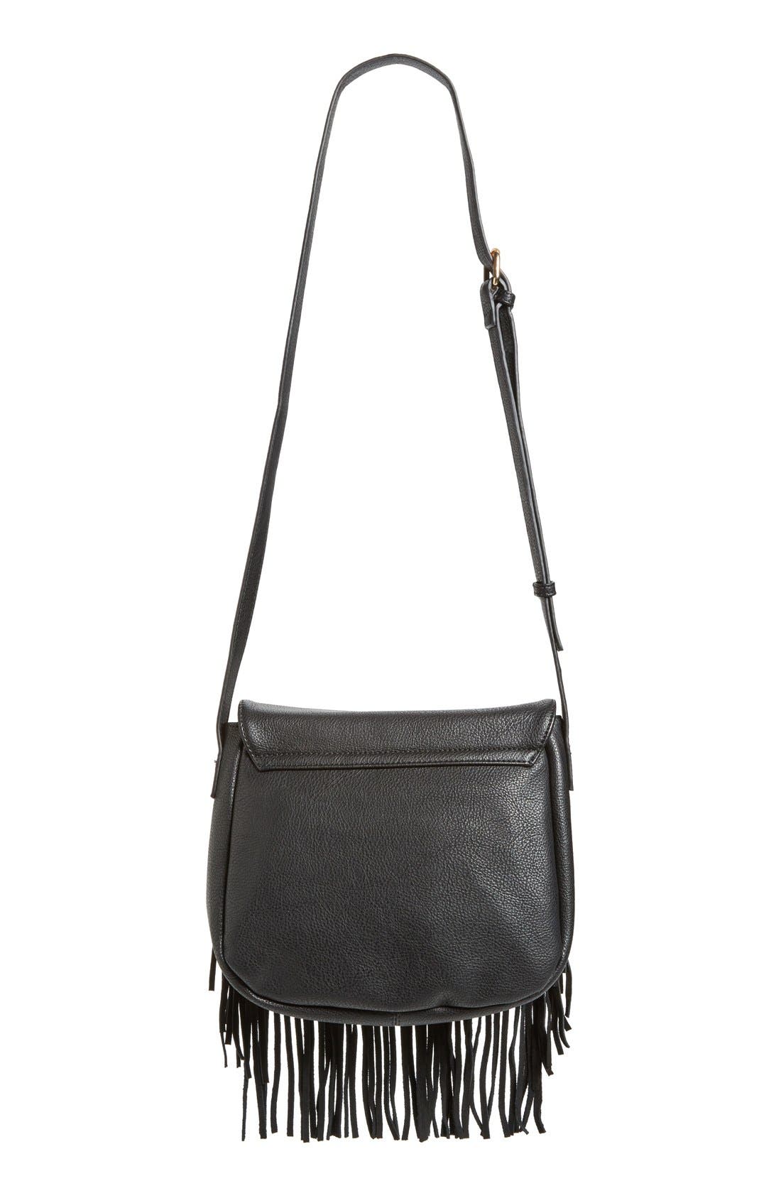 Sole Society 'Kerry' Fringe Faux Leather Crossbody Bag, Alternate, color, 