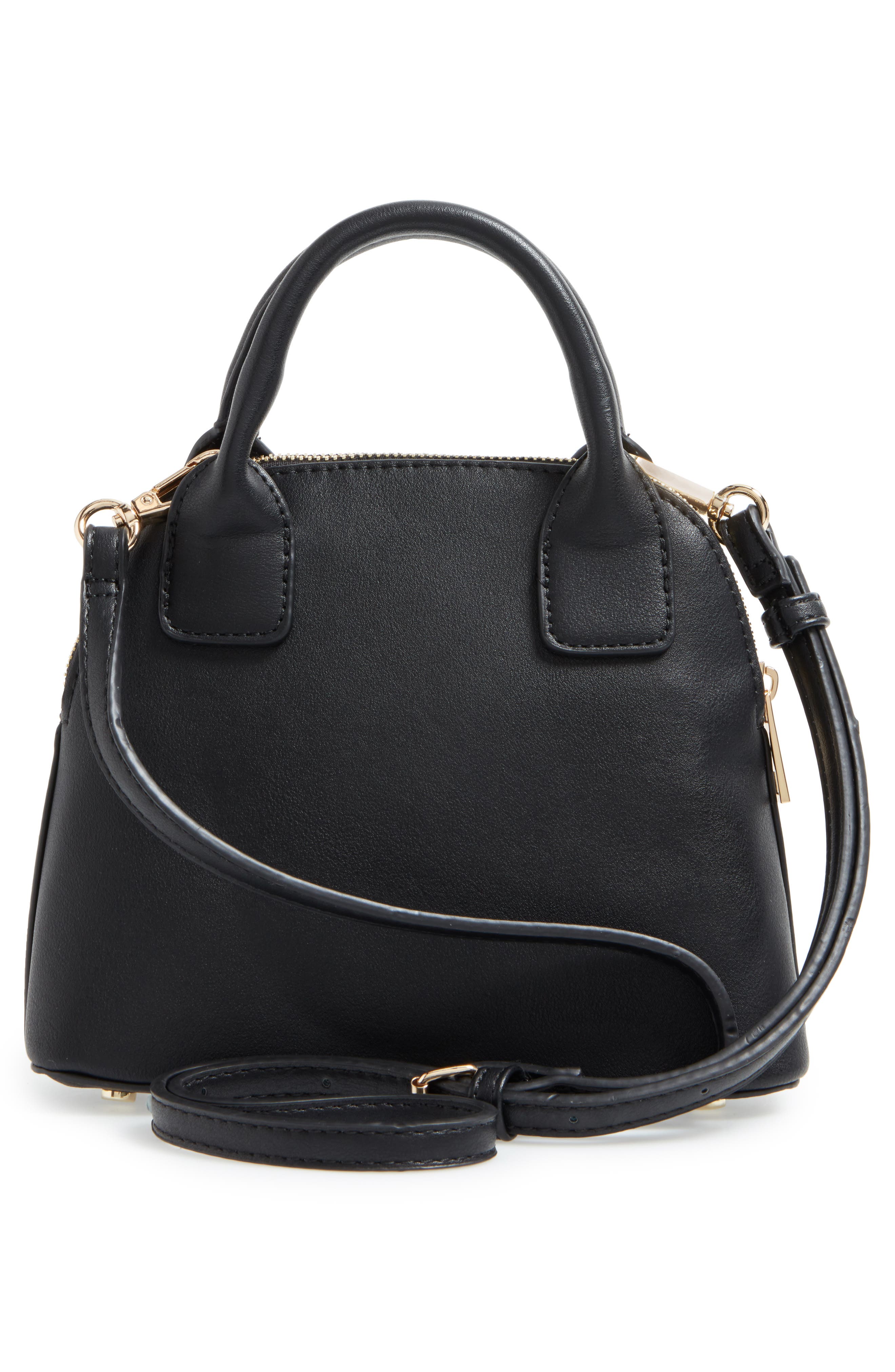 Sole Society Amalia Studded Dome Faux Leather Satchel, Alternate, color, 