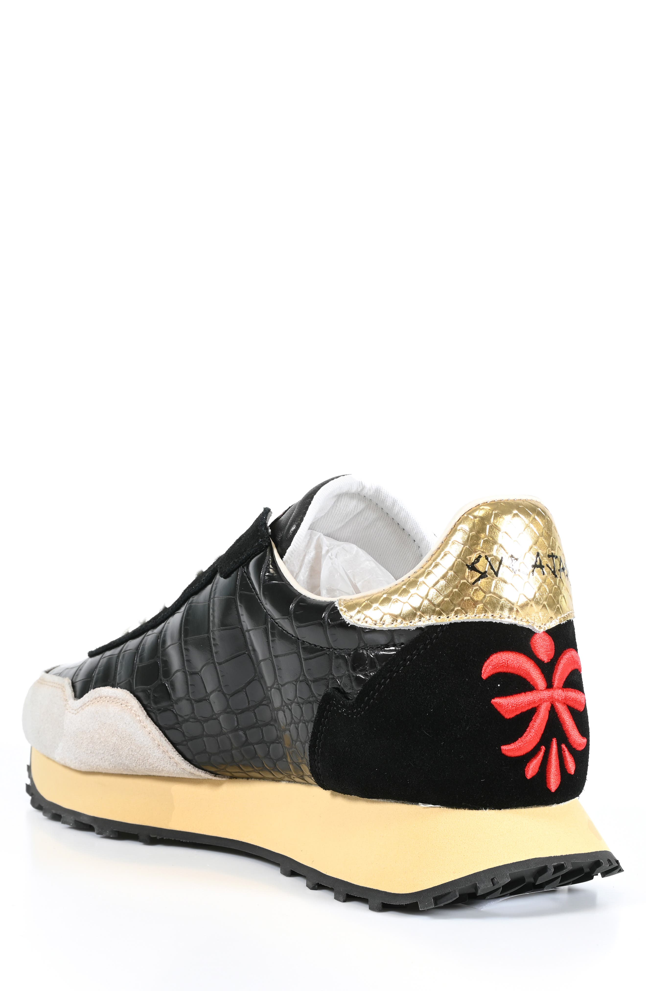 JOHN RICHMOND Signature Runner Sneaker, Alternate, color, Ivory/ Black/ Gold/ Red