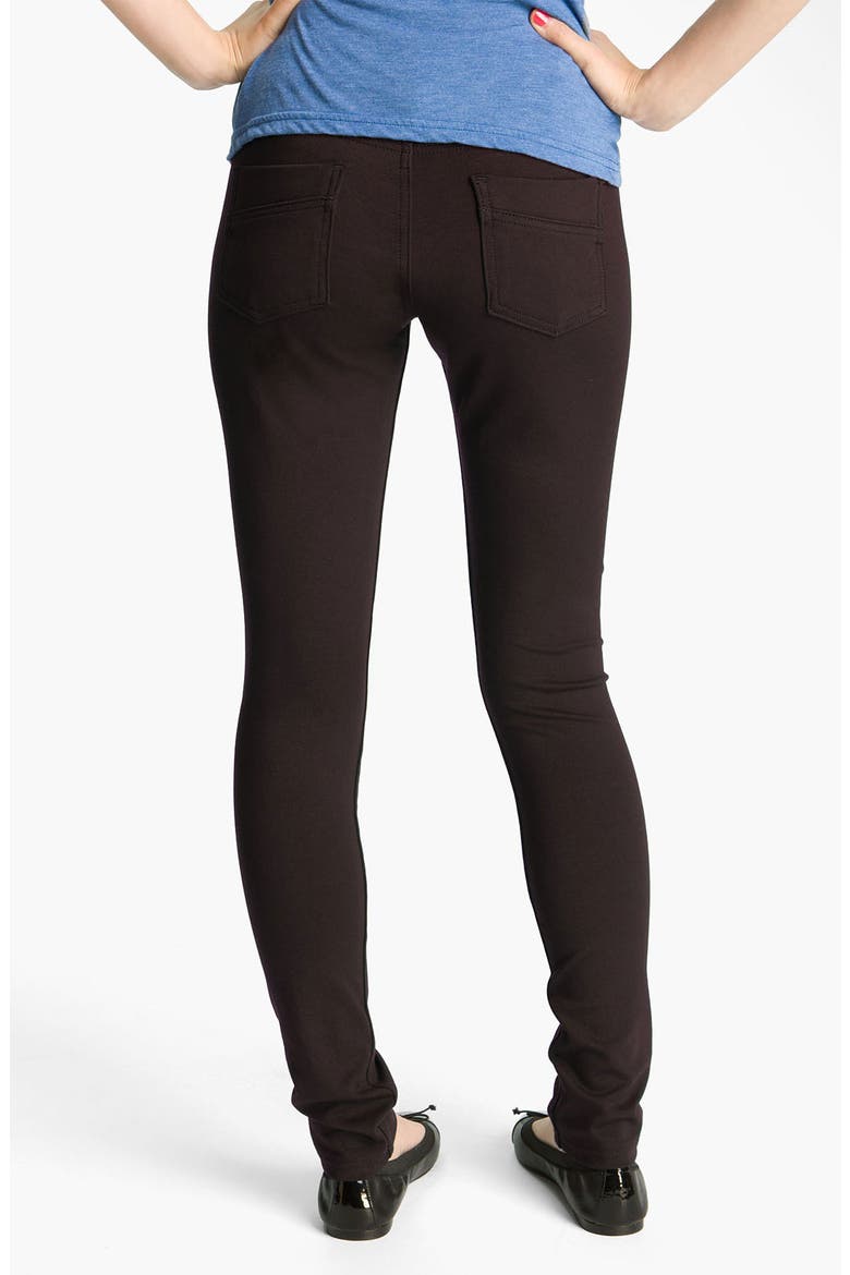 See Thru Soul Skinny Ponte Pants, Alternate, color, BROWN