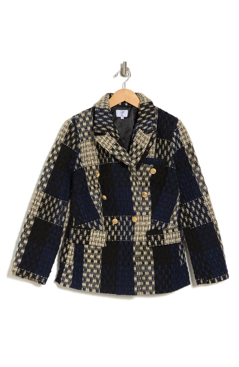 PLM Plaid Double-Breasted Blazer, Alternate, color, 