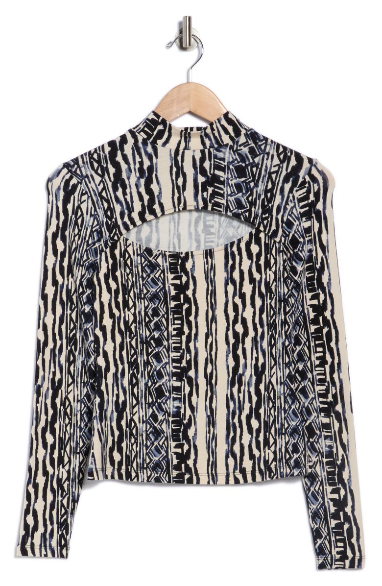 Tart Johnnie Cutout Top, Alternate, color, Tribal Stripe