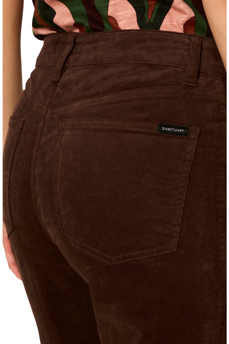 Play Date High Waist Stretch Cotton Corduroy Bootcut Pants, Alternate, color, ESPRESSO BROWN MARTINI