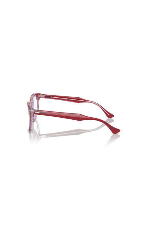 Ray Ban Ray-ban 45mm Square Optical Glasses In Red