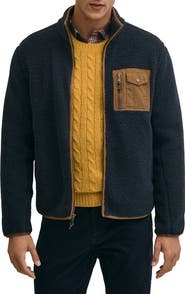 Brooks Brothers Teddy Fleece Full Zip Jacket