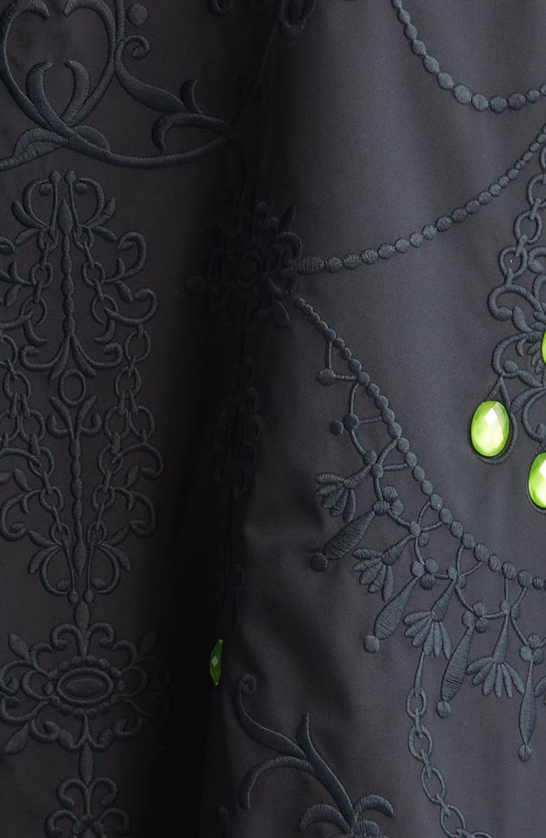 Givenchy Floral Embroidered Colorblock Hooded Jacket, Alternate, color, 