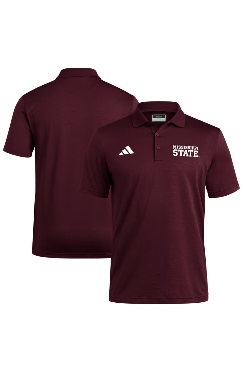 adidas Maroon Mississippi State Bulldogs Ultimate 365 Ottoman Polo Shirt, Main, color, Maroon