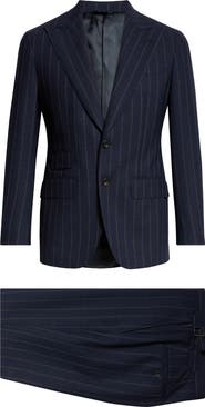 Thom Sweeney Pinstripe Structured Wool Suit