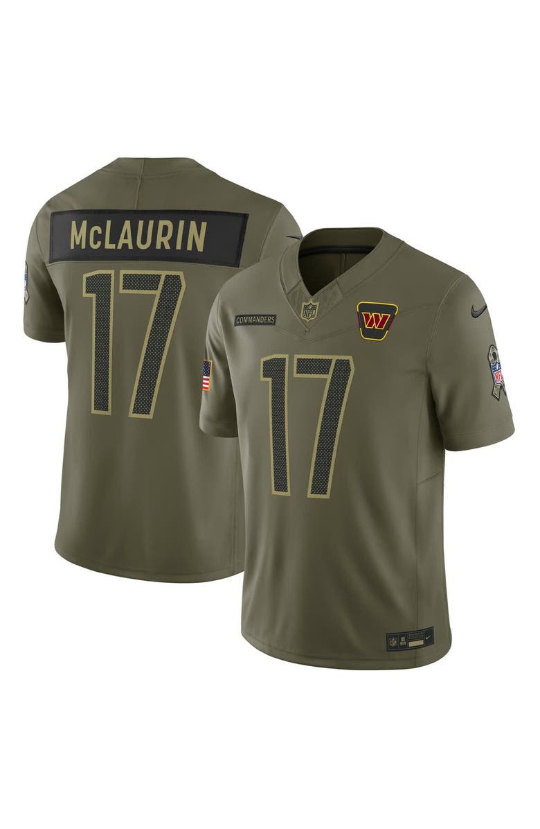 Nike Men's Nike Terry McLaurin Olive Washington Commanders 2025 Salute to Service Limited Jersey, Main, color, Olive