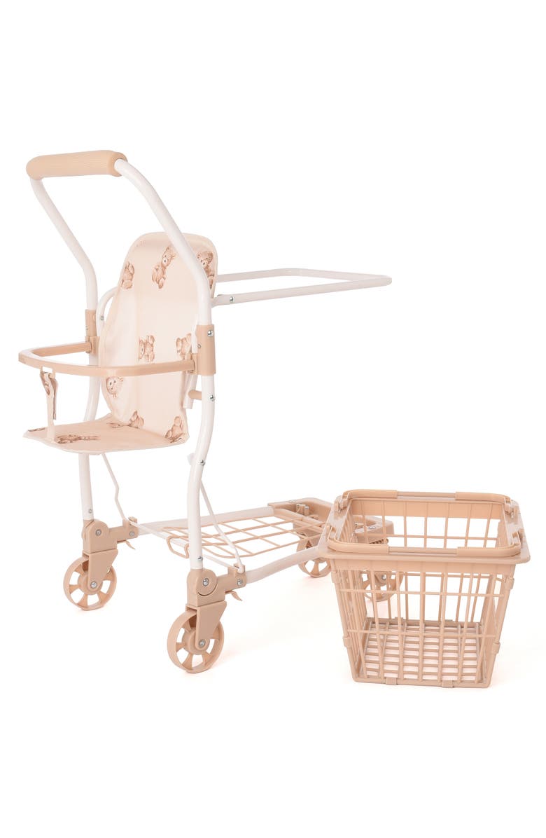 Roma Prams Teddy Shopping Trolley,  Push Cart, Roleplay Toy, Kids 3+, Alternate, color, Beige
