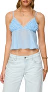 EDIKTED Sheer Chiffon Babydoll Top