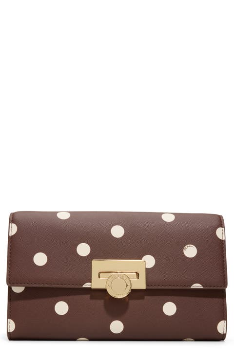 Parisa Polka Dot Faux Leather Crossbody Bag