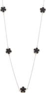 Juvell Onyx Flower Station Necklace