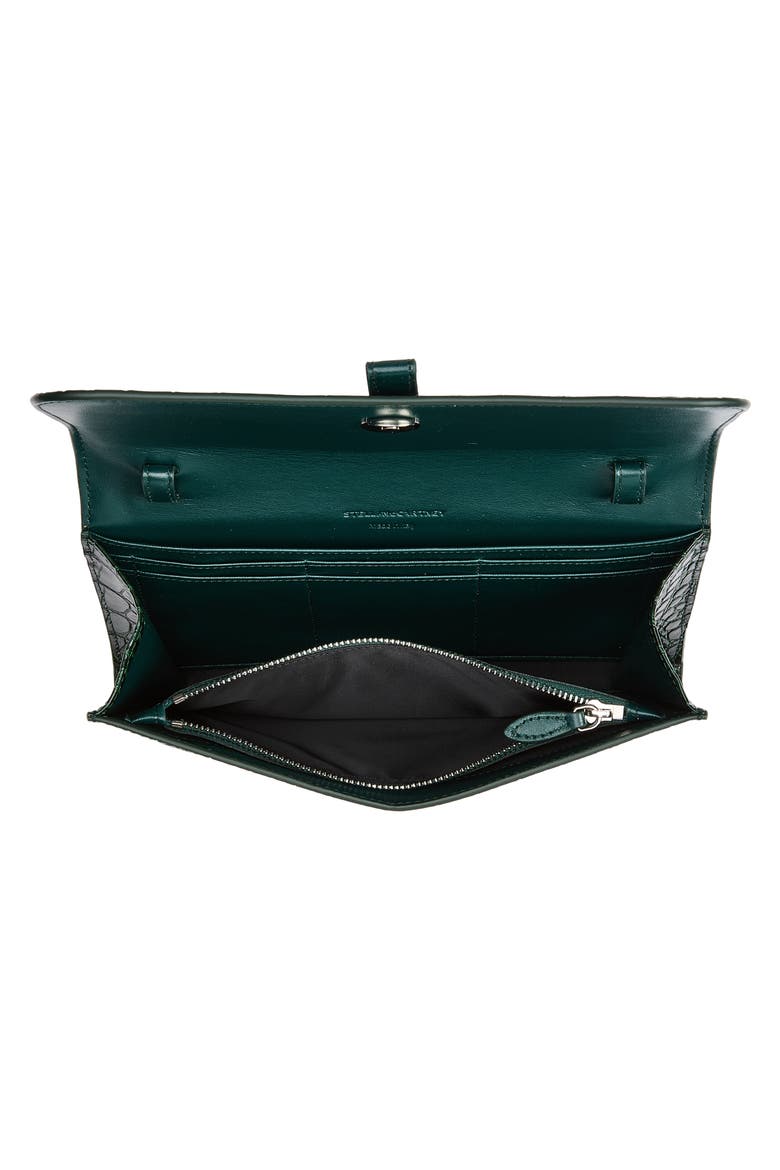 Ryder Croc Embossed Faux Leather Wallet, Alternate, color, FOREST GREEN