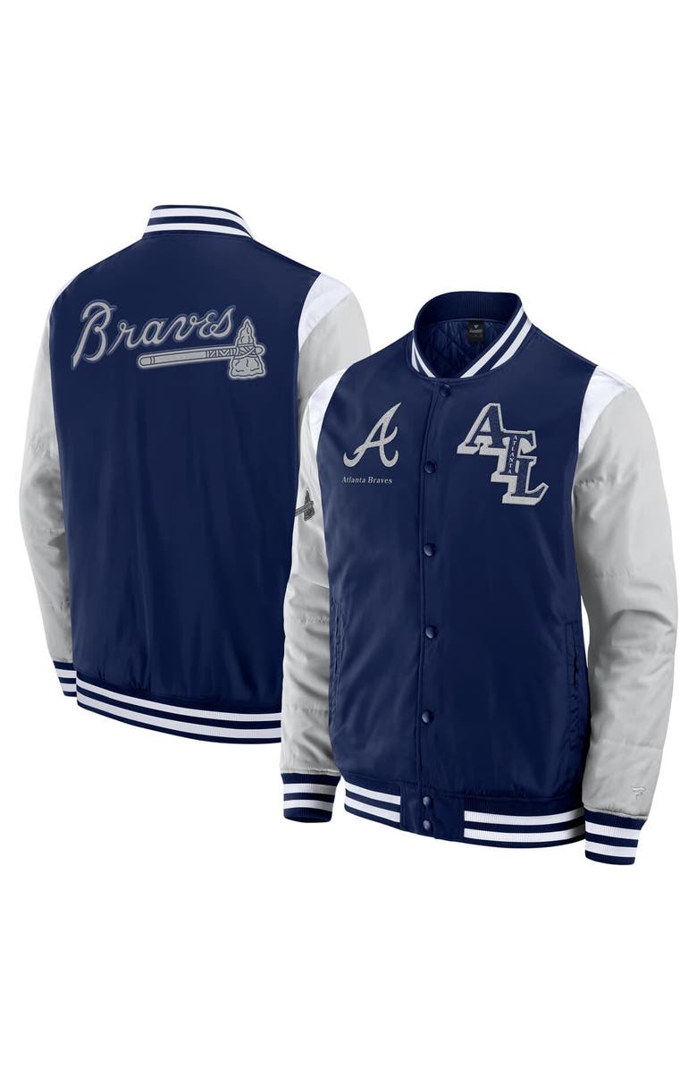 FANATICS Men's Fanatics  Navy Atlanta Braves Elements Elite Full-Snap Jacket, Main, color, 