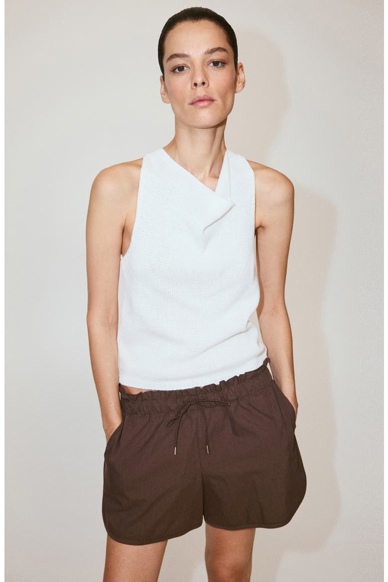 Ruched Waist Straight Shorts, Alternate, color, PURPLE