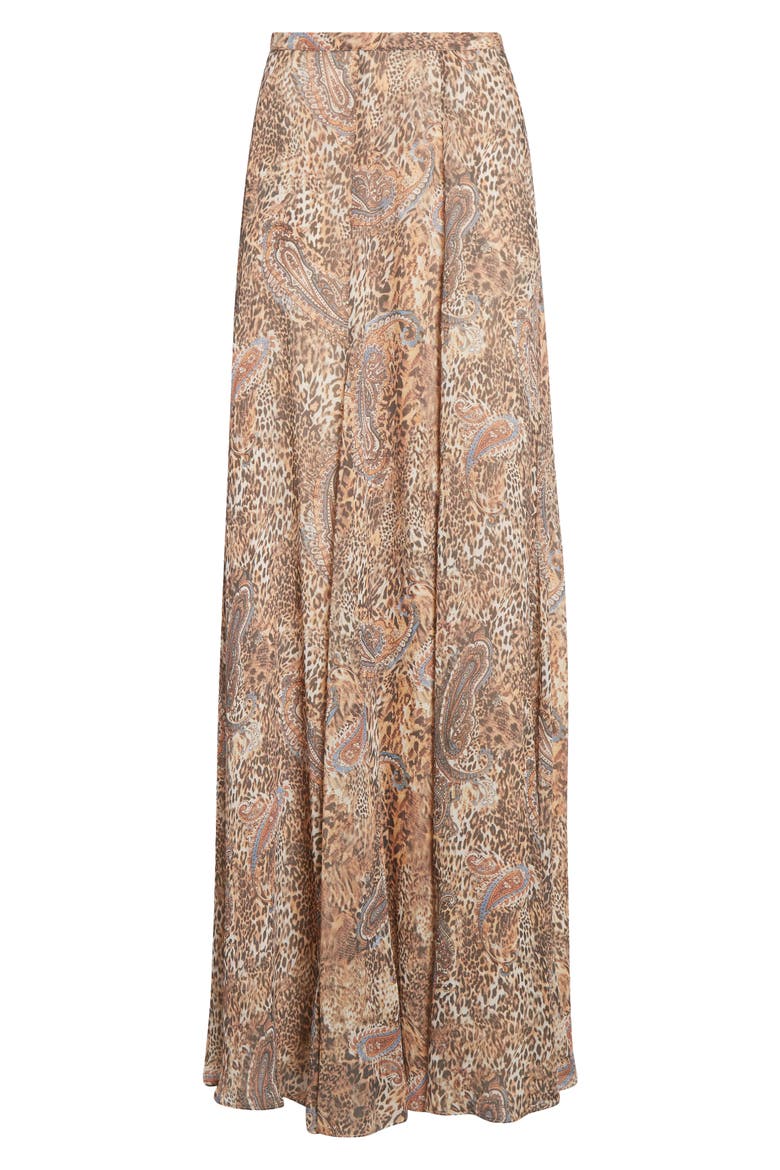 Patricia Print Maxi Skirt, Alternate, color, BROWN/BLUE VALENCIA LEOPARD