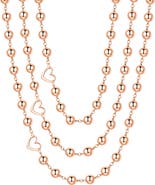 Rejected Hearts Club Rose Hematite 3-Layer Socialite Necklace