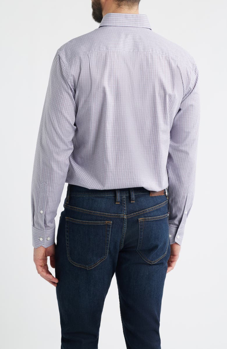 Peter Millar Crown Crafted Marco Cotton Button-Up Shirt, Alternate, color, Purple Fig