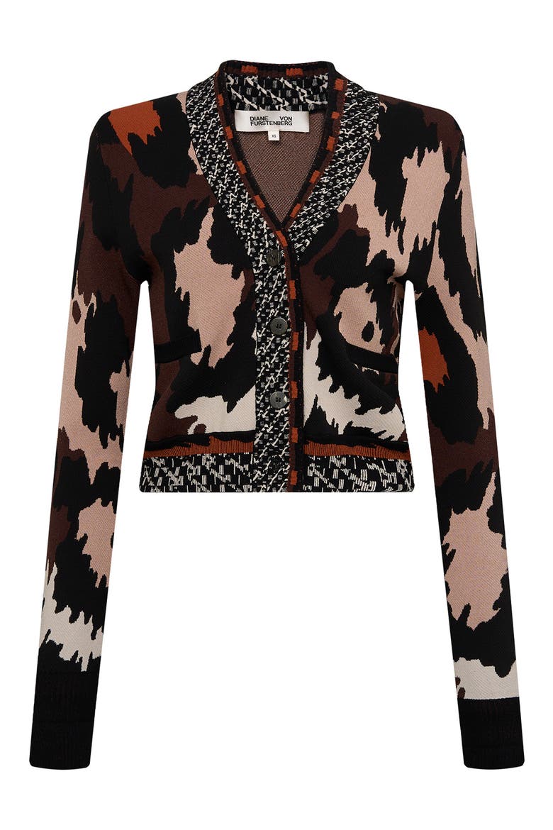 Midge Camouflage Cardigan, Alternate, color, JUNGLE CAT HUGE