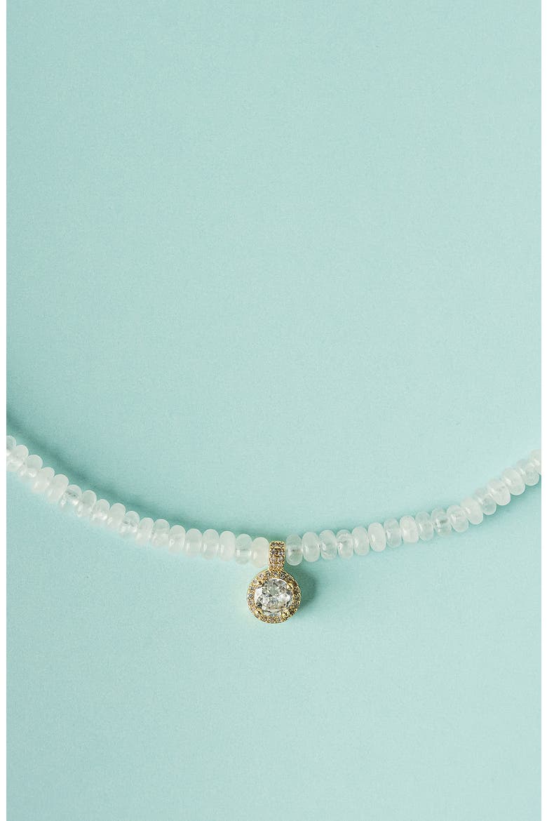 Simply Beaded Necklace, Alternate, color, WHITE