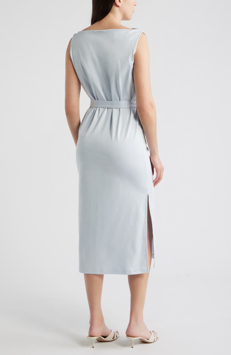 BOSS Emiaky Sleeveless Cotton Midi Dress, Alternate, color, Pale Lagoon