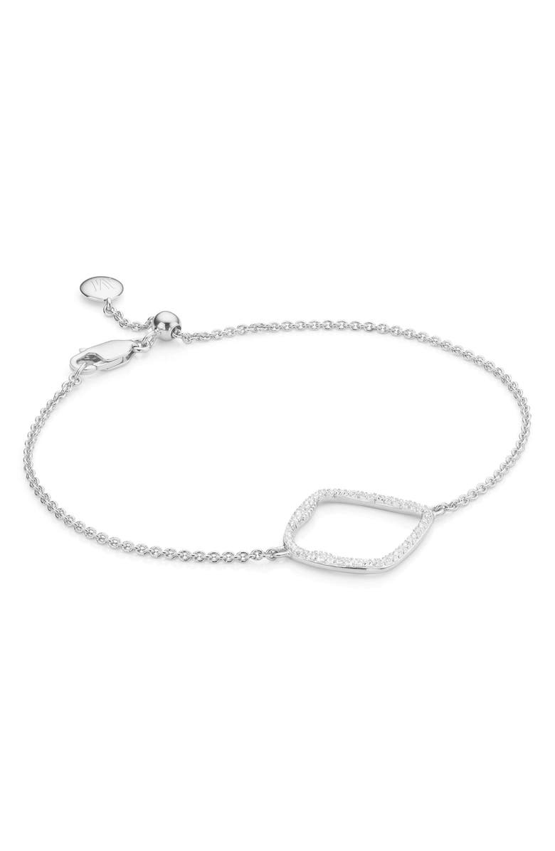 Monica Vinader Riva Large Hoop Diamond Bracelet, Main, color, 