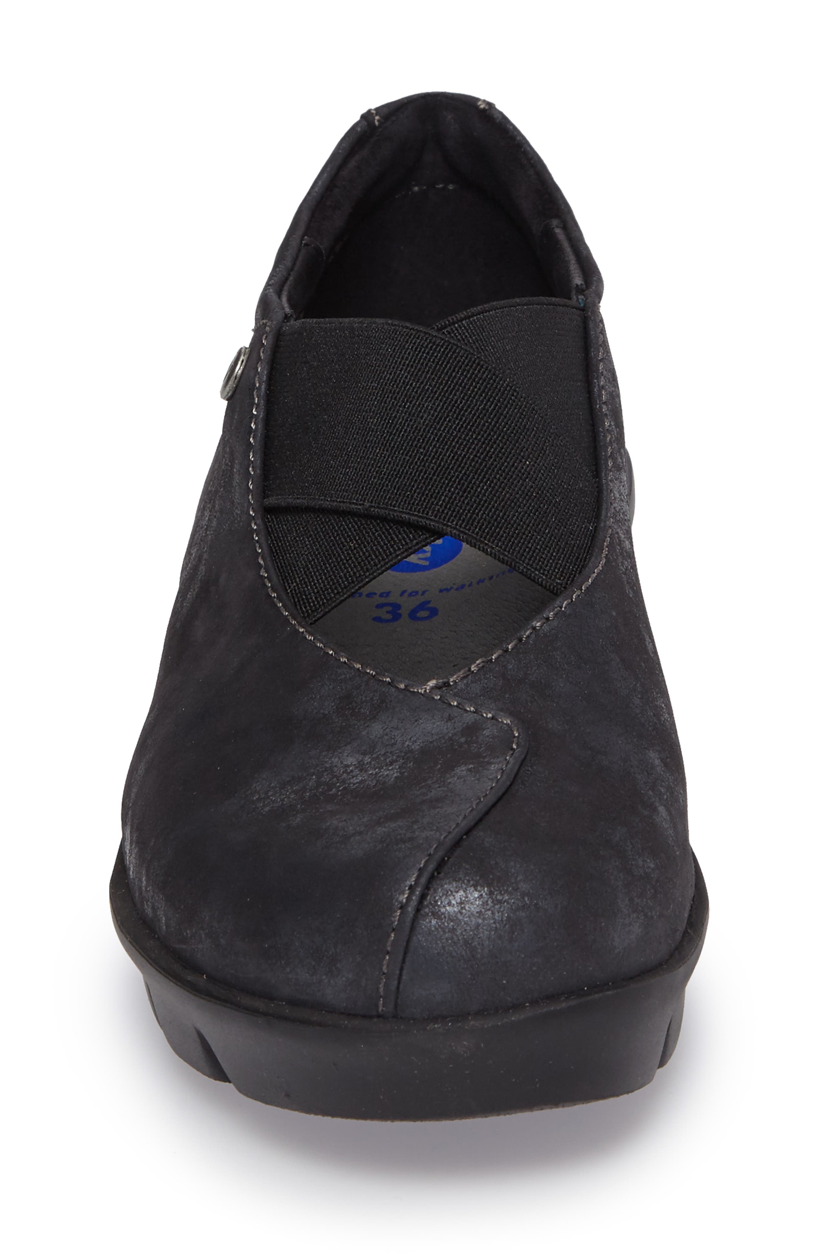 Wolky Cursa Slip-On Sneaker, Alternate, color, Black Leather