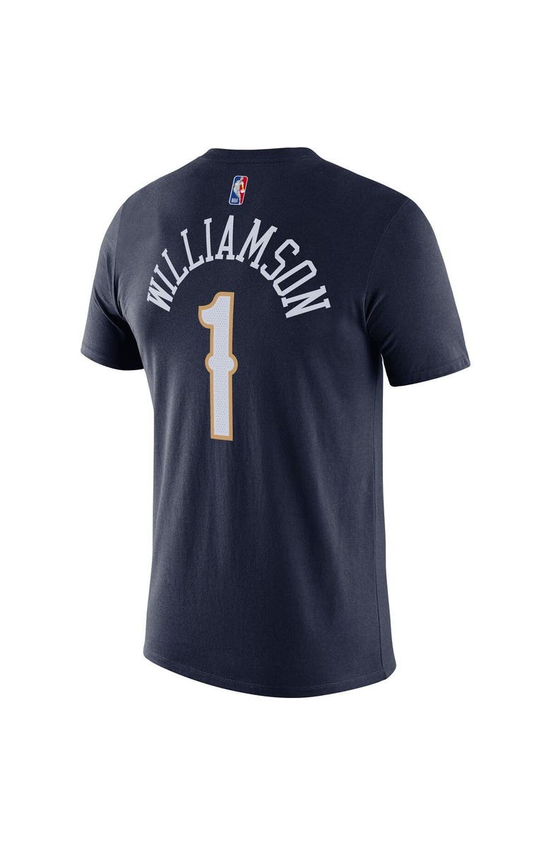 Nike Men's Nike Zion Williamson Navy New Orleans Pelicans Diamond Icon Name & Number T-Shirt, Alternate, color,