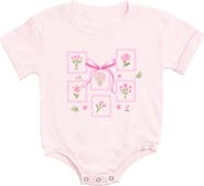 Sweet Wink Bouquet Bow Short Sleeve Romper