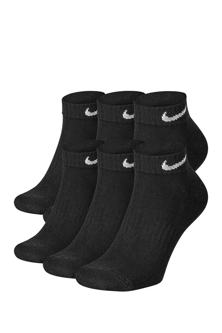 Everyday Cushion Socks - Pack of 6, Main, color, 010 BLACK/WHITE