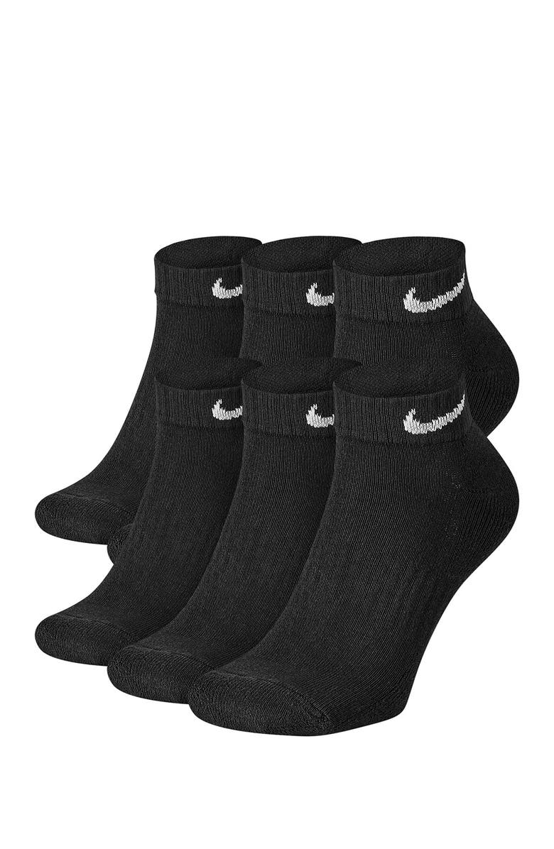 Nike Everyday Cushion Socks - Pack of 6, Main, color, 010 Black/White