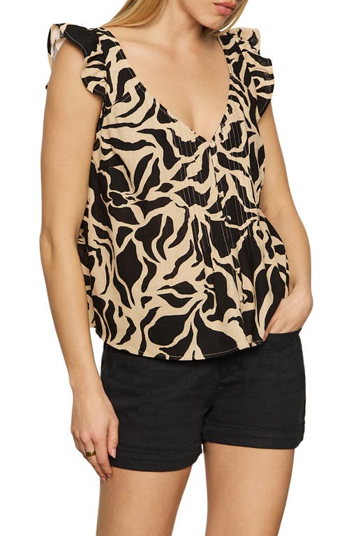 Sanctuary The Time Off Flutter Sleeve Button-up Top