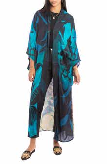 SAACHI Abstract Floral Polychromatic Longline Duster