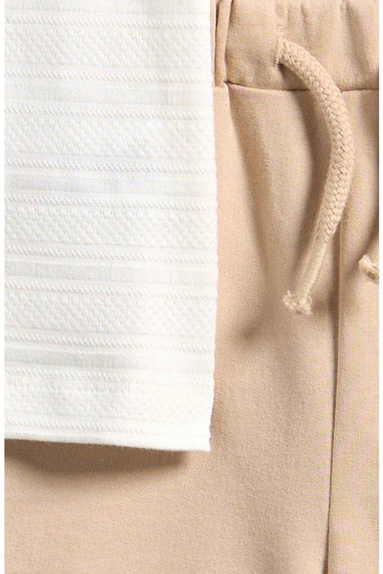 Kids' Textured Polo & Shorts Set, Alternate, color, WHITE