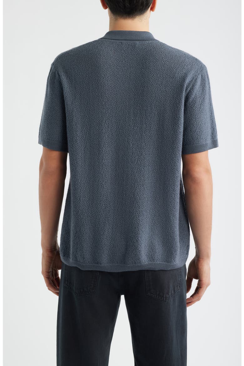 Short Sleeve Wool Cardigan, Alternate, color, BLUE GREY