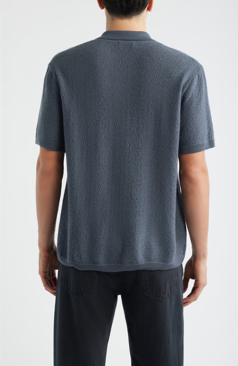 FRAME Short Sleeve Wool Cardigan, Alternate, color, Blue Grey