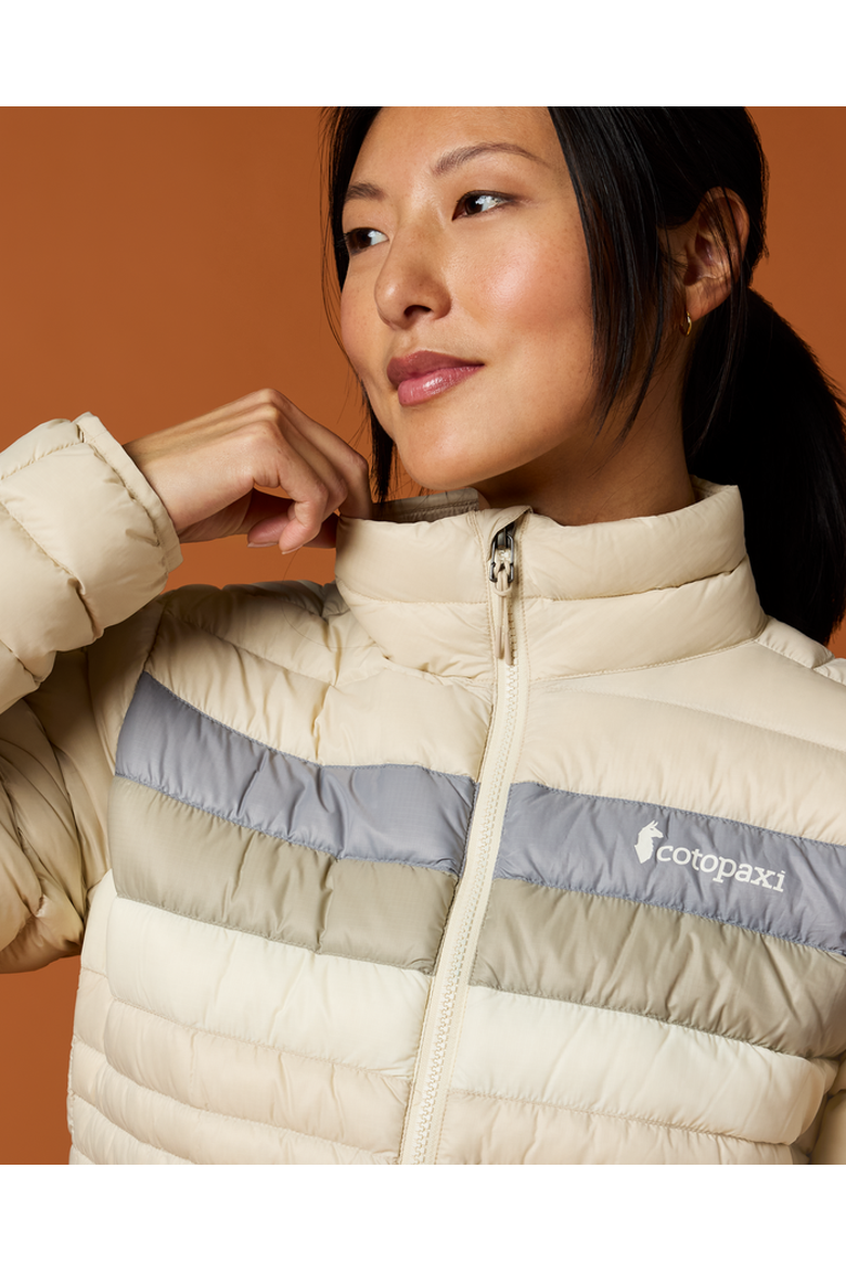Fuego Down Jacket - Women's, Alternate, color, Cream Stripes