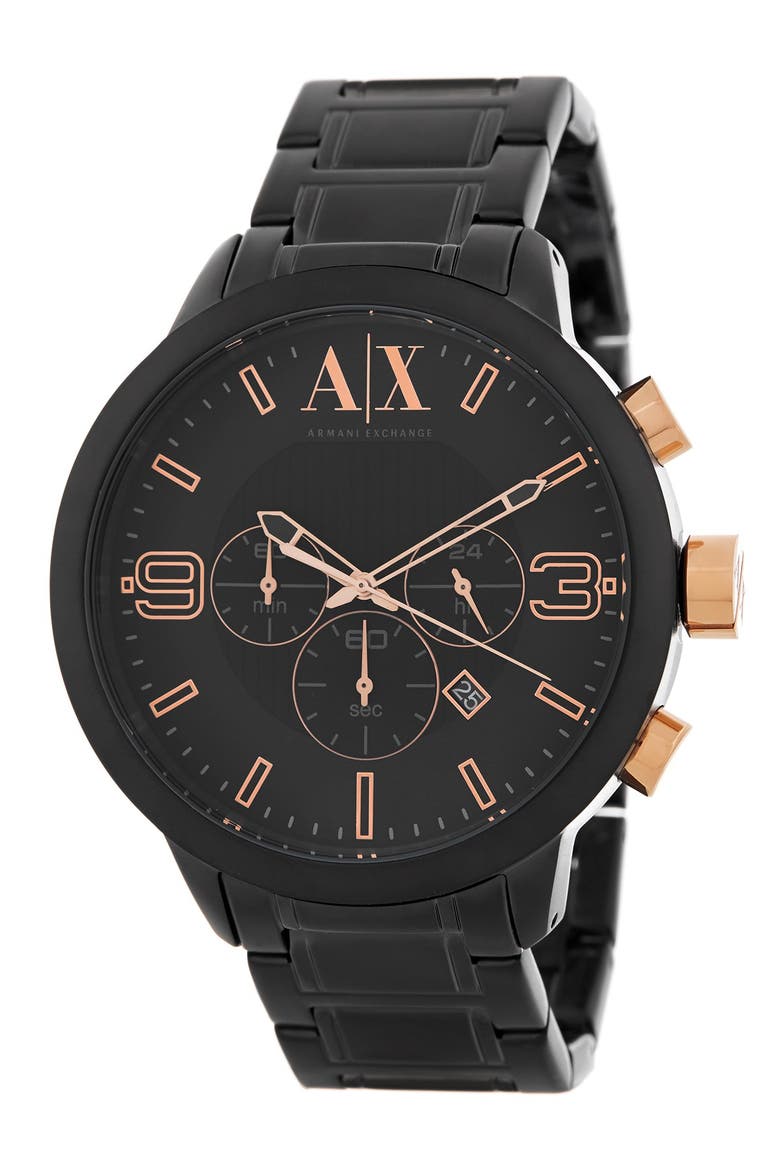 Round Chronograph Bracelet Watch, 47mm, Alternate, color, NO COLOR