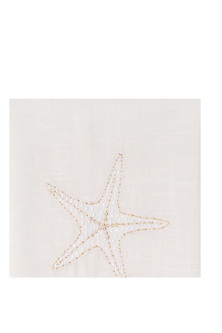 Gold Coast Starfish 100% Cotton Handtowel, Alternate, color, White