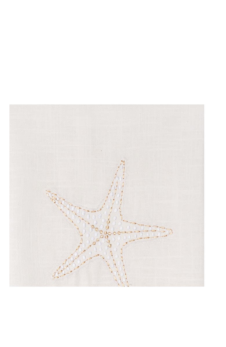 C&F Home Gold Coast Starfish 100% Cotton Handtowel, Alternate, color, White