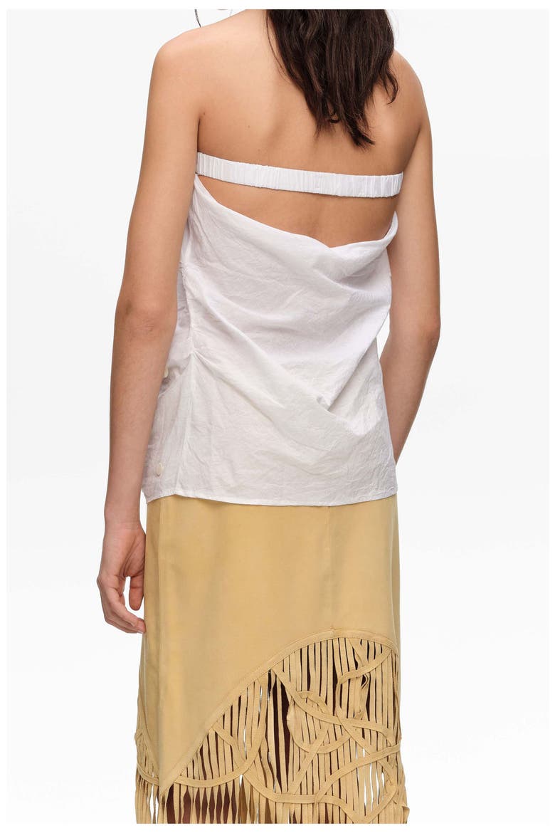 Ruched Strapless Top, Alternate, color, WHITE