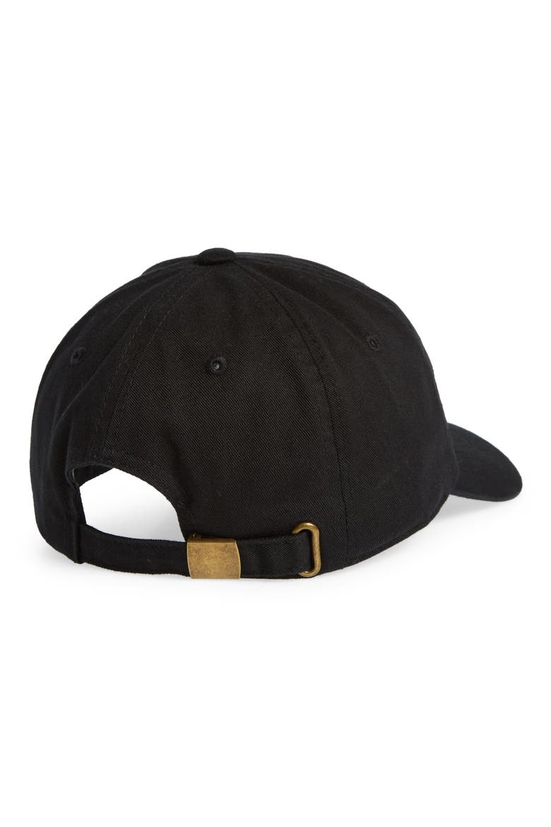 Wordmark Dad Cotton Logo Cap, Alternate, color, BLACK