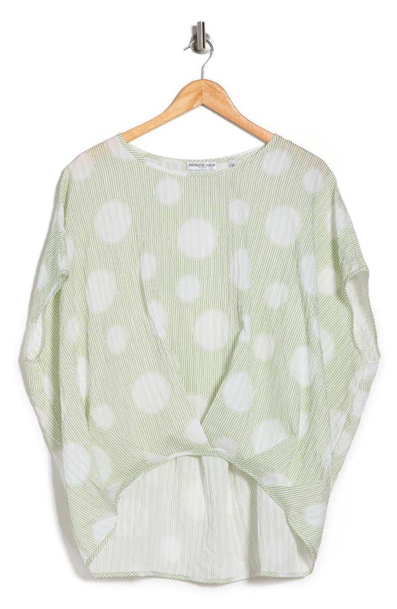 PATRIZIA LUCA Pleated Hi-Low Hem Top, Alternate, color,