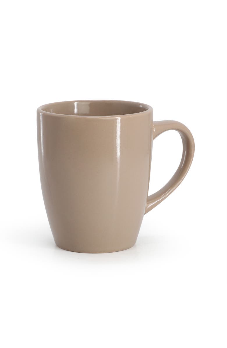 Gibson Home Everyday Plus 12 Piece Stoneware Dinnerware Set, Alternate, color, Brown