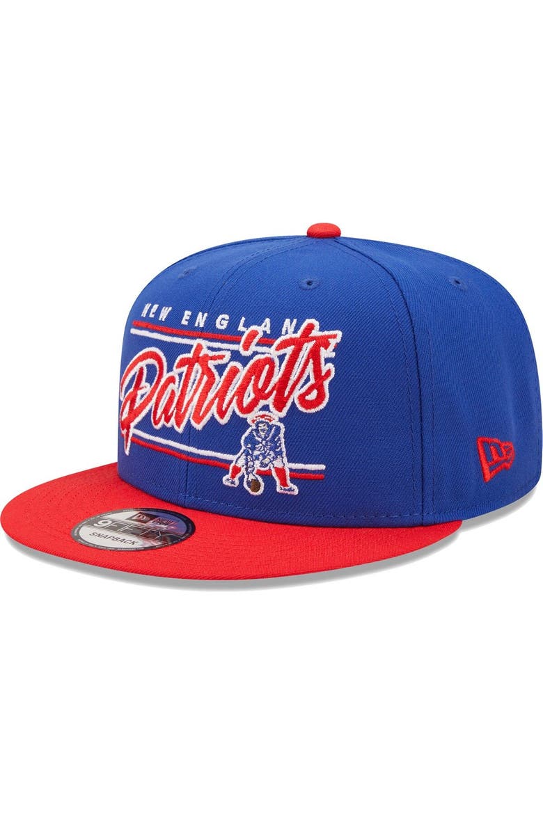 Men's New Era Royal/Red New England Patriots Team Script 9FIFTY ...