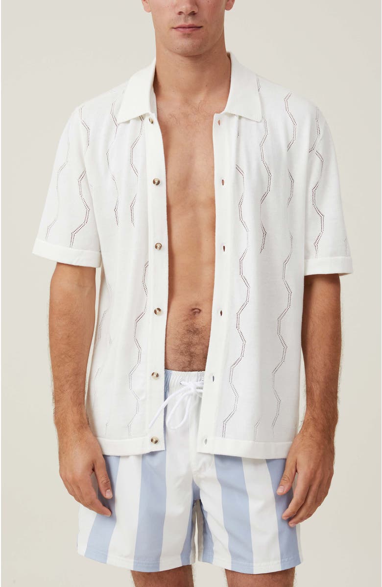 Cotton On Men's Stretch Swim Short, Alternate, color, Pale Blue Stripe