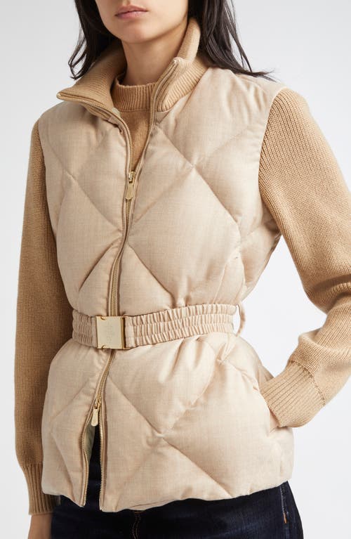 Eleventy Diamond Quilted Down Jacket In Brown