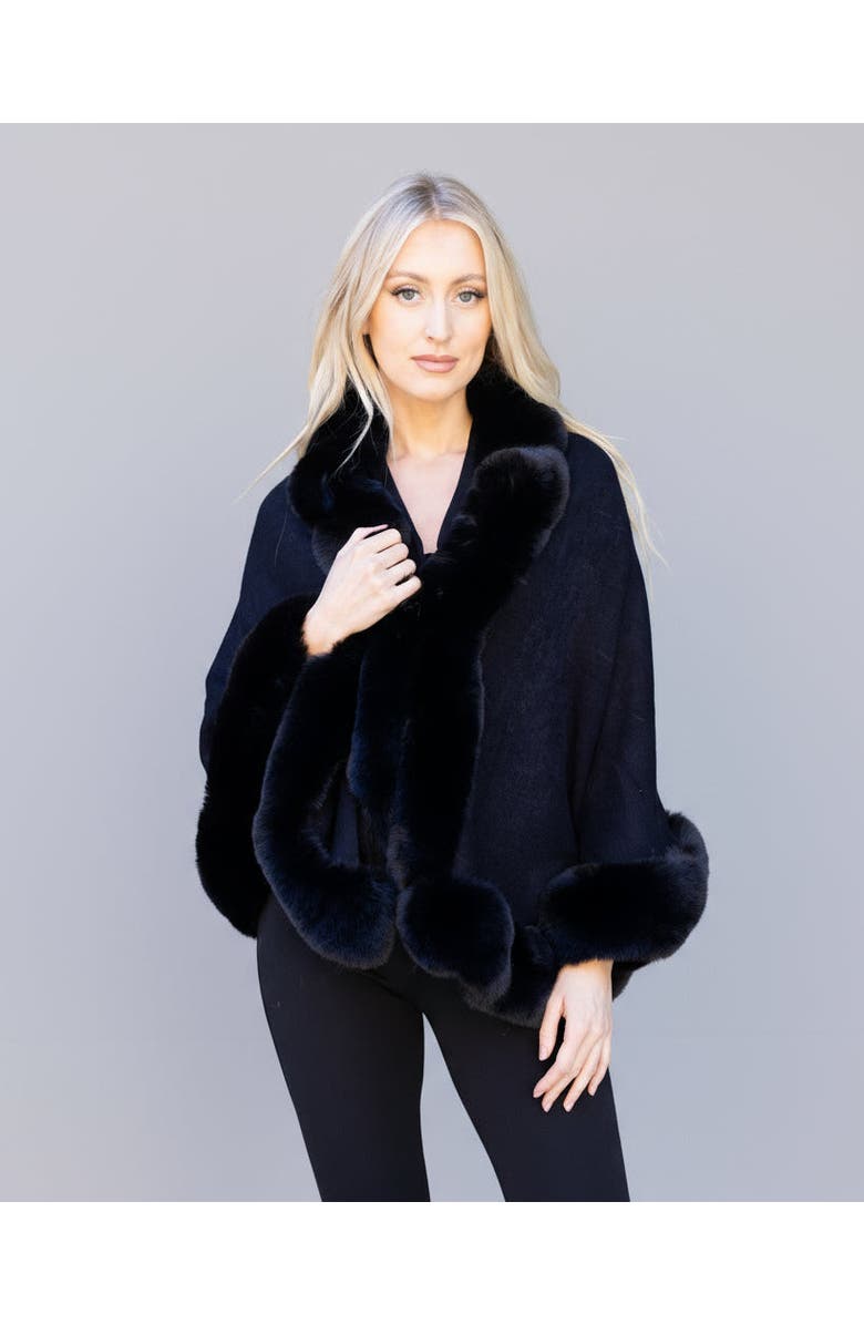 Le Fafo Jiana Wrap Cape, Main, color, Black