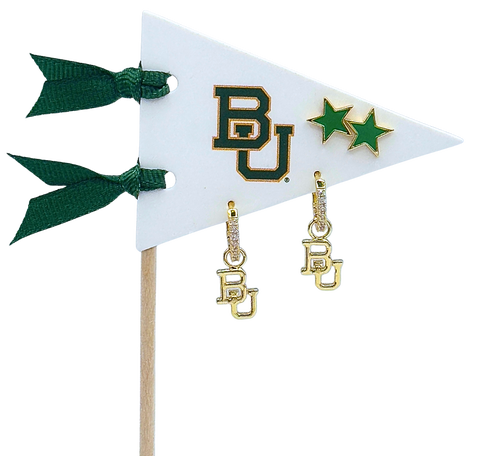 Baylor University  Pennant Pair Earring Set